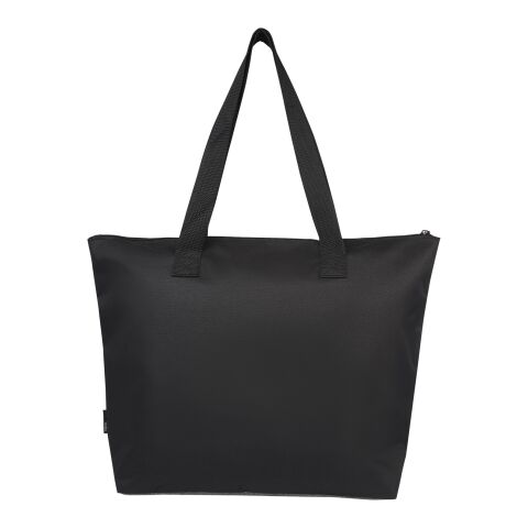Bolsa Tote reciclada GRS en dos tonos con cremallera de 15 L &quot;Reclaim&quot; Estándar | Negro intenso-Gris Mezcla | sin montaje de publicidad | no disponible | no disponible | no disponible