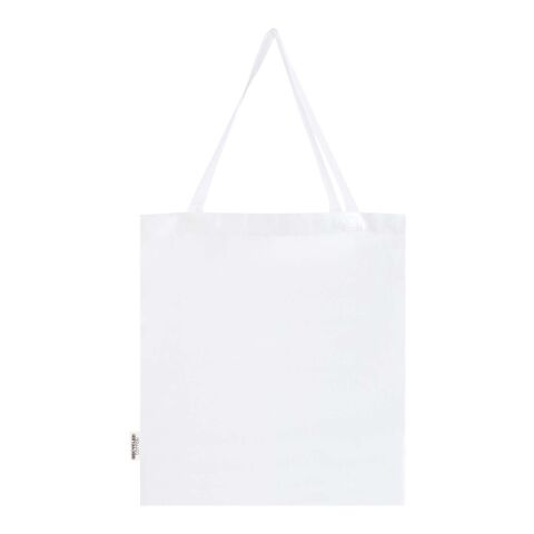 Bolsa Tote con refuerzos de algodón reciclado GRS de 140 g/m² &quot;Madras&quot; Estándar | Blanco | sin montaje de publicidad | no disponible | no disponible | no disponible