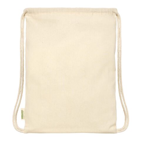 Bolsa con cuerdas de 5&nbsp;l algodón orgánico OCS de 100&nbsp;g/m² "Odisha" Estándar | Natural | sin montaje de publicidad | no disponible | no disponible | no disponible