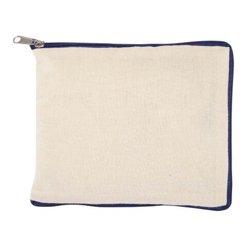 Bolsa Tote de 7&nbsp;l de algodón reciclado GRS de 140 g/m² "Sierra" Estándar | Natural-Azul marino | sin montaje de publicidad | no disponible | no disponible | no disponible