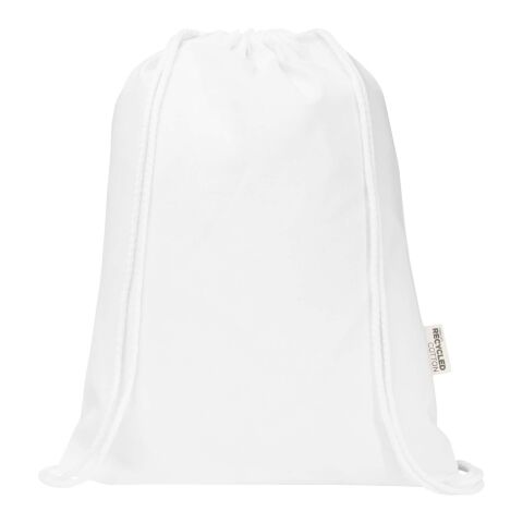 Bolsa con cuerdas de 5&nbsp;l de algodón reciclado GRS de 180&nbsp;g/m² "Peru Blend" Estándar | Blanco | sin montaje de publicidad | no disponible | no disponible | no disponible