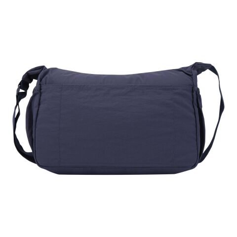 Bolso bandolera para portátil Calli de 33 cm de GRS, de nailon reciclado Azul marino