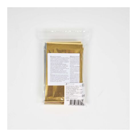 Manta de emergencia de 2 funciones &quot;Frederik&quot; Estándar | Plateado-Dorado | sin montaje de publicidad | no disponible | no disponible | no disponible