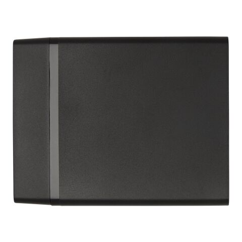 Estación de carga PD de plástico reciclado de 72 W &quot;ADAPT&quot; Estándar | Negro | sin montaje de publicidad | no disponible | no disponible