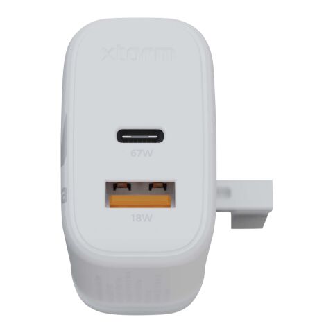 Cargador de pared de 67 W con enchufe del Reino Unido &quot;Xtorm XEC067G GaN² Ultra&quot; Estándar | blanco | sin montaje de publicidad | no disponible | no disponible