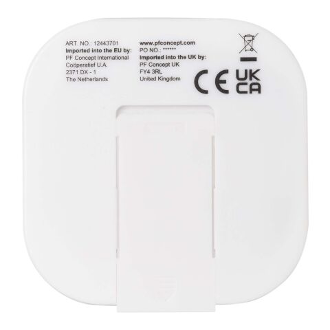 Auriculares tipo C con cable y caja de plástico reciclado &quot;Dofida&quot; Estándar | Blanco | sin montaje de publicidad | no disponible | no disponible