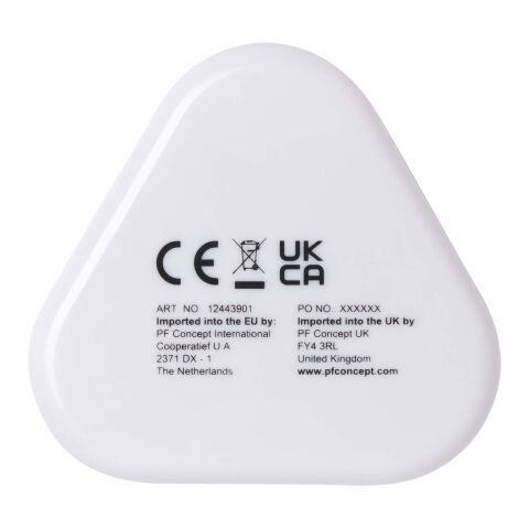 Auriculares con caja de plástico reciclado "Rebel" Estándar | Blanco | sin montaje de publicidad | no disponible | no disponible