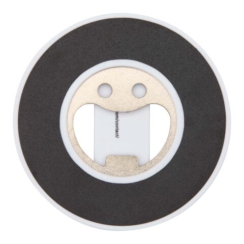 Soporte para teléfono magnético de plástico reciclado con abrebotellas &quot;Ain&quot; Estándar | Blanco | sin montaje de publicidad | no disponible | no disponible