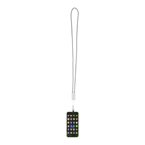 Lanyard de plástico reciclado para smartphone con cable integrado 5 en 1 de 27&nbsp;W "Anser" Estándar | Blanco | sin montaje de publicidad | no disponible | no disponible
