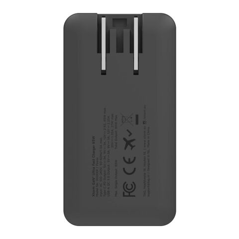 Cargador de viaje de carga rápida de 65 W con cable y estuche "Xtorm" Estándar | Negro intenso | sin montaje de publicidad | no disponible | no disponible