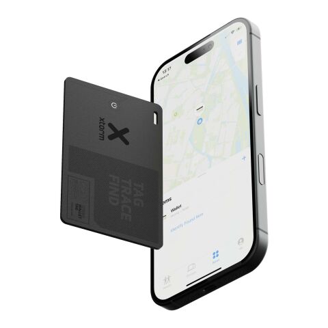 Etiqueta de seguimiento impermeable WalletTag de Xtorm Negro intenso