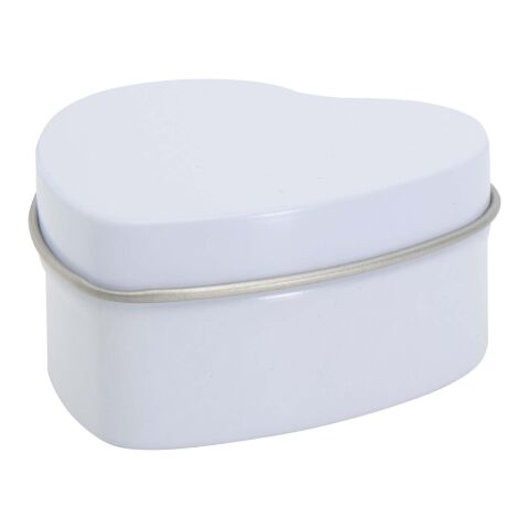 Vela con forma de corazón y aroma de vainilla en caja metálica "Blissful" Blanco | sin montaje de publicidad | no disponible | no disponible