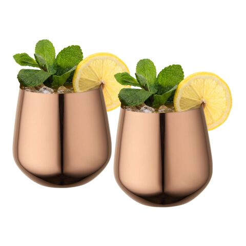 Juego de tazas de acero inoxidable Cascade de 540 ml Rosa dorado