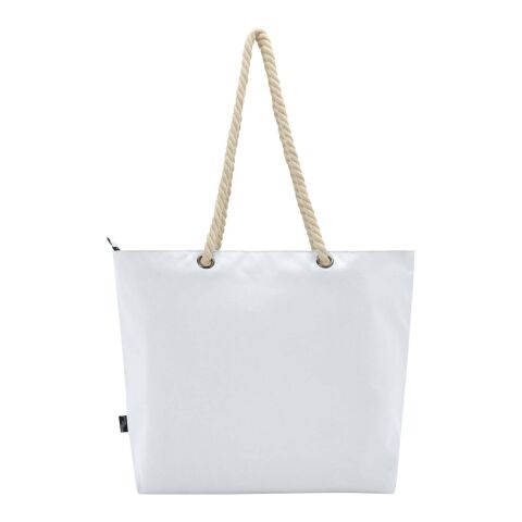 Bolsa de playa refrigeradora de material reciclado GRS con asas de cuerda &quot;Panama&quot; Estándar | blanco | sin montaje de publicidad | no disponible | no disponible
