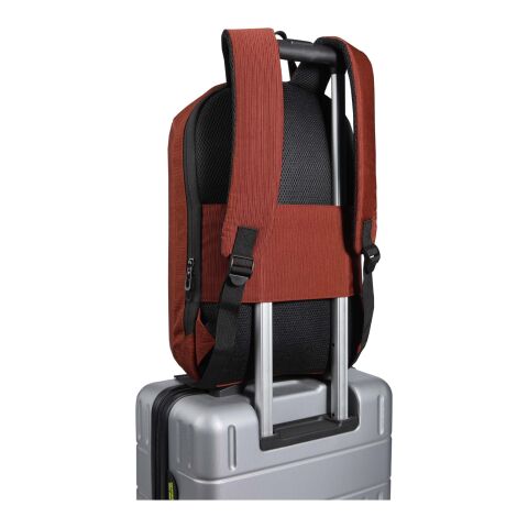 Mochila para portátil de 15&quot; antirrobo de 10 l GRS &quot;Luma&quot; Estándar | Brick | sin montaje de publicidad | no disponible | no disponible