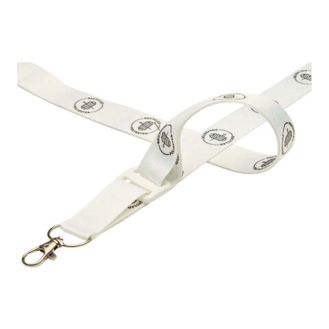 Lanyard ajustable RPET de sublimación "Liv" Blanco-Blanco | sin montaje de publicidad | no disponible | no disponible