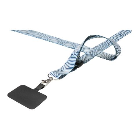 Lanyard ajustable de sublimación y soporte para teléfono "Lyra" Blanco | sin montaje de publicidad | no disponible | no disponible