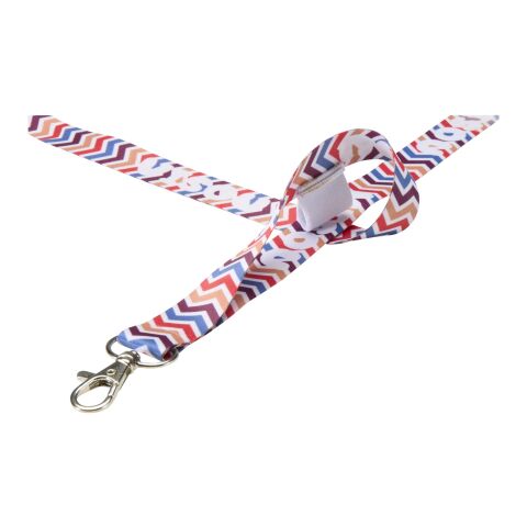 Lanyard de sublimación con soporte "Neve" Blanco | 20mm | sin montaje de publicidad | no disponible | no disponible