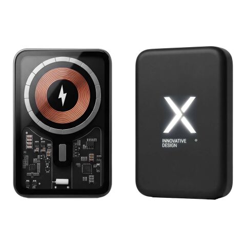 Batería externa magnética SCX.design P41 MagLED de 5000 mAh Negro intenso