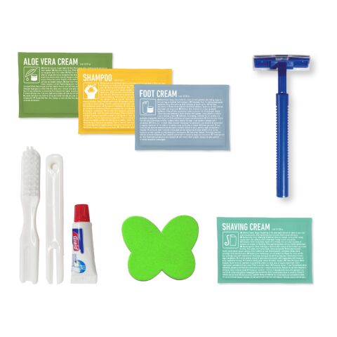 &quot;MyKit&quot; Kit de hotel en funda de papel blanco | sin montaje de publicidad | no disponible | no disponible