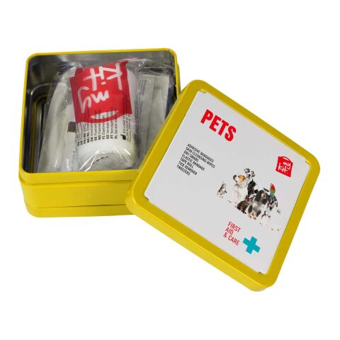 Botiquín de primeros auxilios para mascotas en caja metálica &quot;MyKit&quot; Amarillo | sin montaje de publicidad | no disponible | no disponible