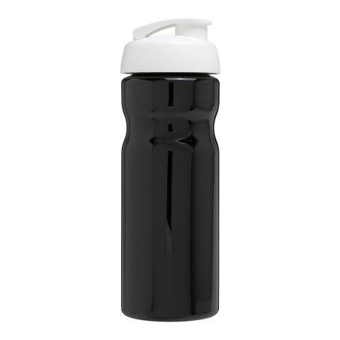 Bidón deportivo con Tapa Flip de 650 ml H2O Base® Negro intenso-Blanco | sin montaje de publicidad | no disponible | no disponible
