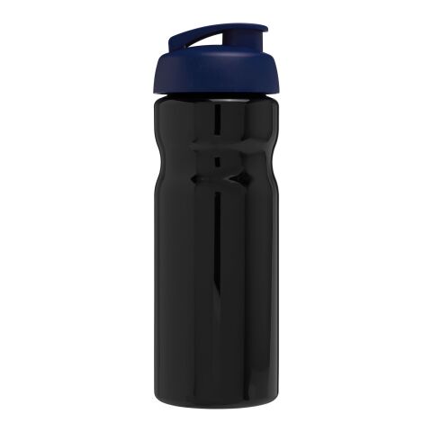Bidón deportivo con Tapa Flip de 650 ml H2O Base® Negro intenso-Azul | sin montaje de publicidad | no disponible | no disponible