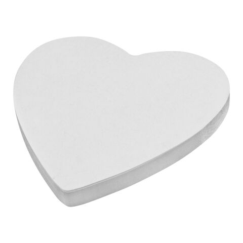 Libreta con notas adhesivas de material reciclado con forma de corazón &quot;Sticky-Mate®&quot; Blanco | sin montaje de publicidad | no disponible | no disponible