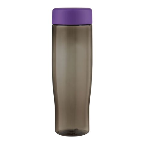 Bidón de agua de 700 ml con tapa de rosca "H2O Active® Eco Tempo" Morado-Carbón | sin montaje de publicidad | no disponible | no disponible