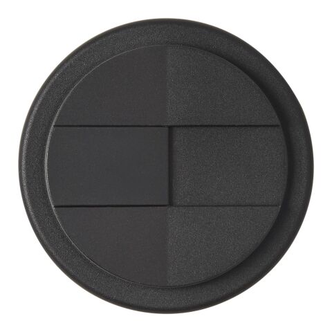 Americano® vaso 350 ml con agarre y tapa antigoteo Plateado-Negro intenso | sin montaje de publicidad | no disponible | no disponible