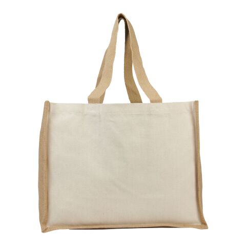 Bolsa Tote para compras de lona y yute de 340 g/m² &quot;Varai&quot; Estándar | Natural-Natural | sin montaje de publicidad | no disponible | no disponible | no disponible