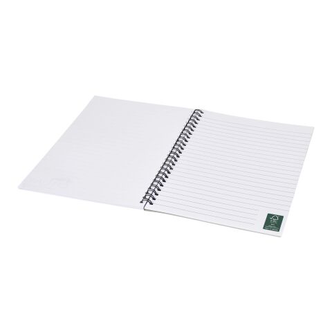 Cuaderno A5 con anillas de alambre de Desk-Mate® Blanco-Negro | 50 pages | sin montaje de publicidad | no disponible | no disponible