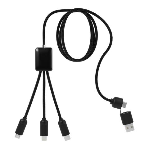 Cable de carga extensible 5 en 1 &quot;SCX.design C28&quot; Estándar | Rojo-Negro intenso | sin montaje de publicidad | no disponible | no disponible