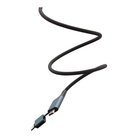 Cable de carga magnética ultrarrápida de 100 W 4 en 1 de rPET &quot;SCX.design C52&quot; Estándar | Metal de arma | sin montaje de publicidad | no disponible | no disponible