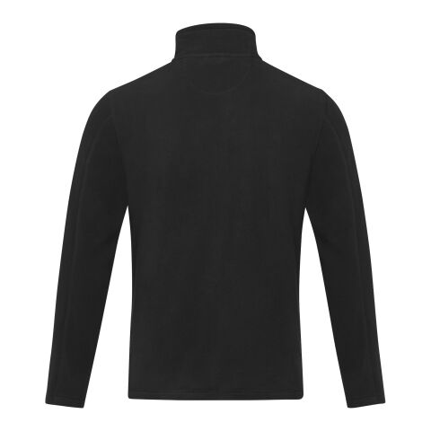 Chaqueta polar con cremallera entera reciclada GRS para hombre "Amber" Negro | XL