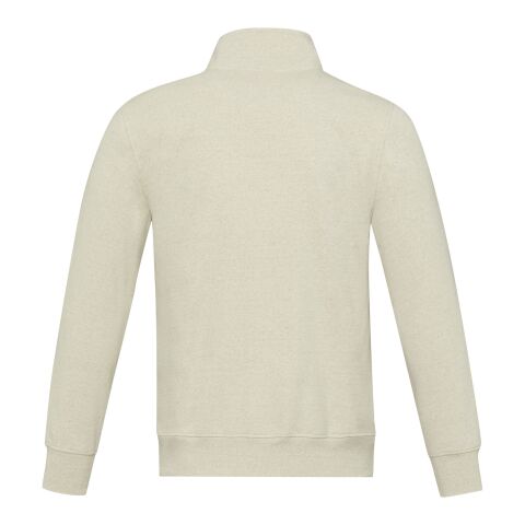 Sudadera con cremallera completa de material reciclado unisex "Galena" Oatmeal | XXS
