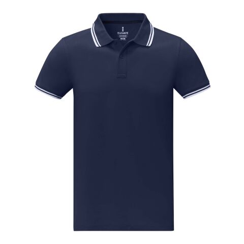 Polo de manga corta con ribete para hombre &quot;Amarago&quot; Estándar | Azul profundo | XL | sin montaje de publicidad | no disponible | no disponible | no disponible