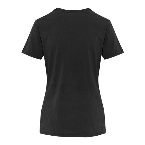 Camiseta lavada de manga corta de 160&nbsp;g/m2 para mujer "Nanaimo" Estándar | Negro intenso | S | sin montaje de publicidad | no disponible | no disponible | no disponible