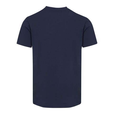 Camiseta orgánica unisex de 200 g/m² con certificado OCS de manga corta y cuello de pico "Balfour" Azul marino | XXS