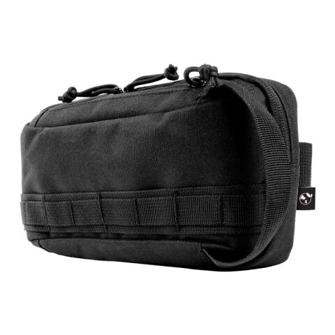 EDINBURGH. Riñonera de poliéster reciclado 600D de alta densidad y forro de poliéster reciclado 210D Negro | sin montaje de publicidad