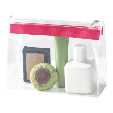 CHASTAIN. Neceser transparente en EVA con cremallera Rosa | sin montaje de publicidad