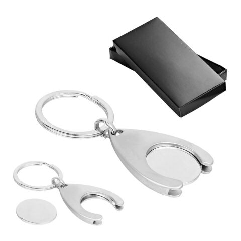 PORTHOS. Llavero de metal Cromado | sin montaje de publicidad