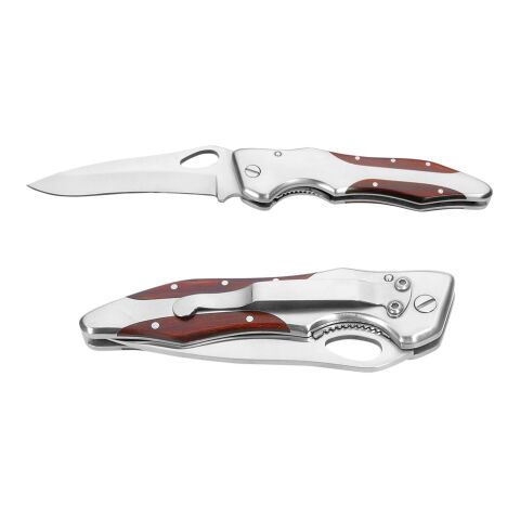 LAWRENCE. Navaja de bolsillo de acero inoxidable y madera Beige | sin montaje de publicidad