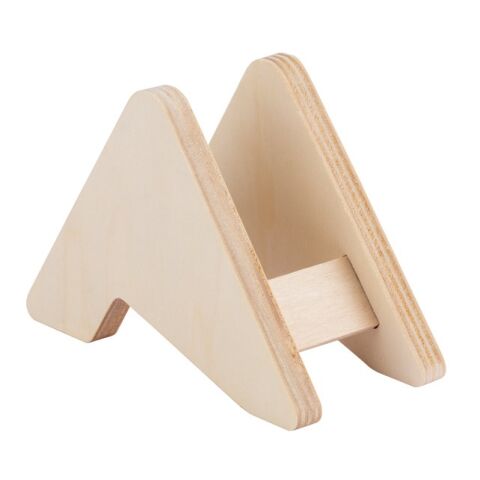 PLYCORK. Soporte de madera contrachapada con 6 posavasos de corcho Beige | sin montaje de publicidad