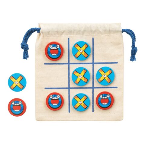 CROSSES. Clásico juego del tres en raya compuesto por 10 piezas de madera contrachapada Beige | sin montaje de publicidad