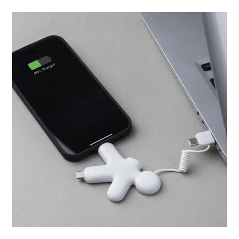 2064 | Xoopar Buddy Eco GRS Charging Cable Blanco | sin montaje de publicidad | no disponible | no disponible | no disponible
