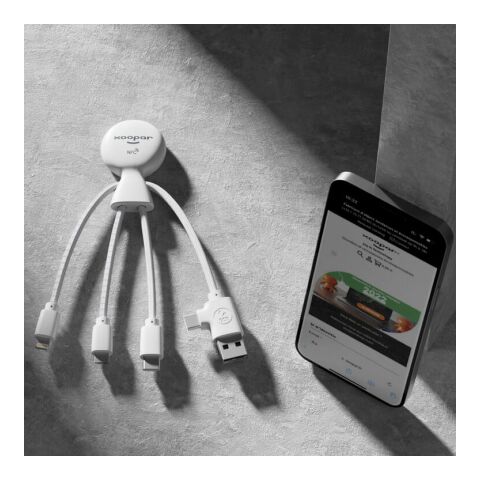 2099 | Xoopar Mr. Bio Smart Charging cable with NFC Blanco | sin montaje de publicidad | no disponible | no disponible | no disponible