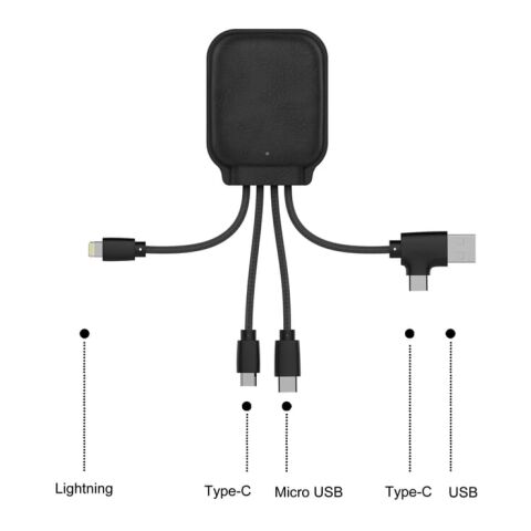 4001 | Xoopar Iné Gamma Charging cable with NFC and 3.000mAh Powerbank Negro intenso | sin montaje de publicidad | no disponible | no disponible | no disponible