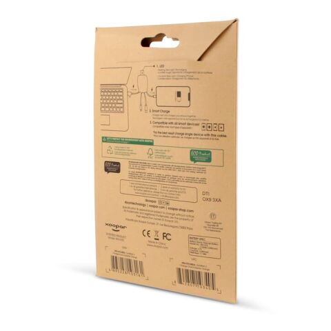 3192 | Xoopar Octopus Gamma 2 Bio Charging cable with 3.000mAh Powerbank Blanco | sin montaje de publicidad | no disponible | no disponible | no disponible