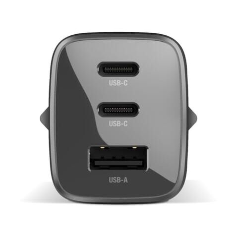 Fresh 'n Rebel cargador rápido para portátil 67W GaN USB-C y USB-A gris oscuro